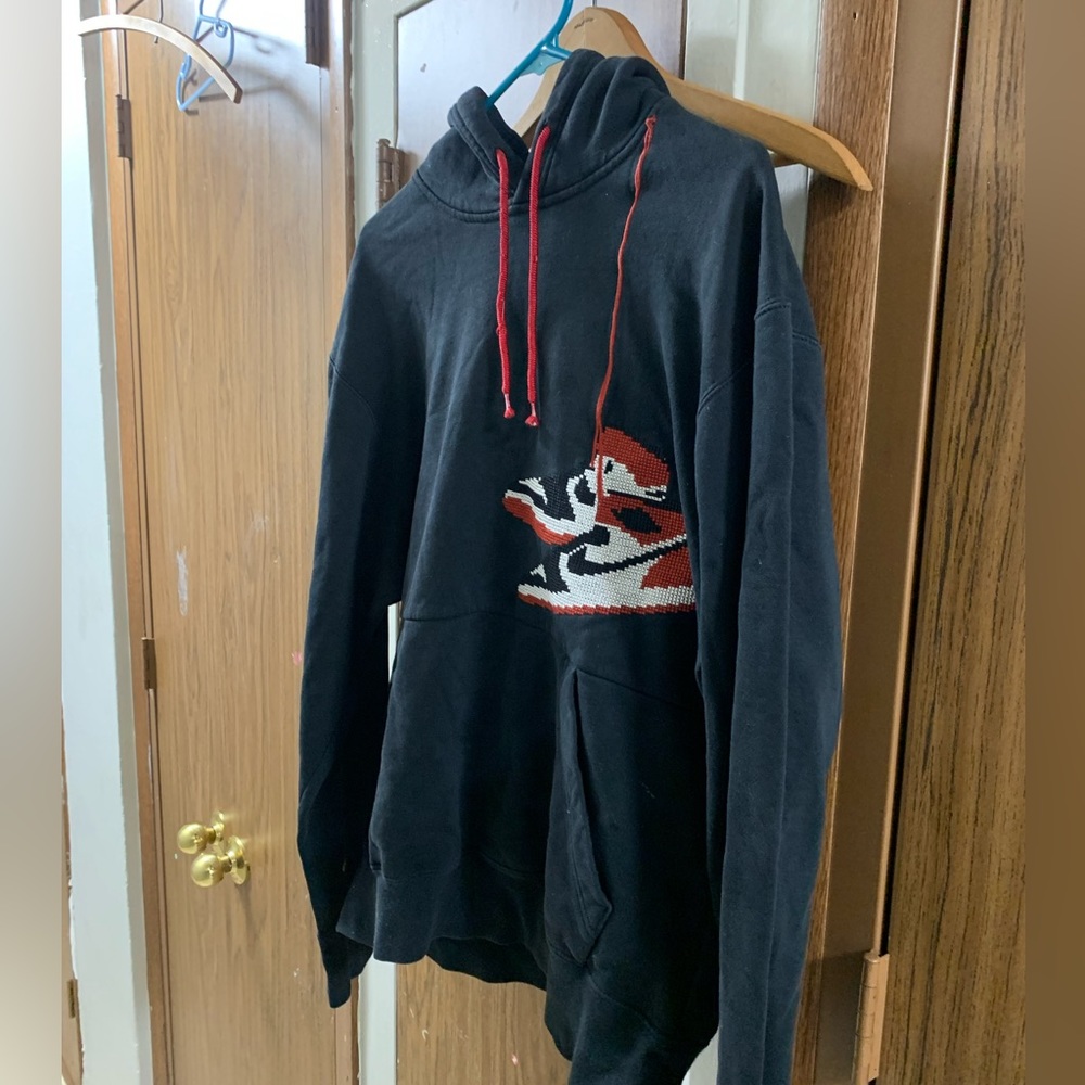 Black Nike Medium Pullover Hoodie Air Jordan 1